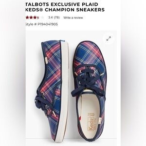 KEDS/TALBOTS PLAID CHAMPION SNEAKER